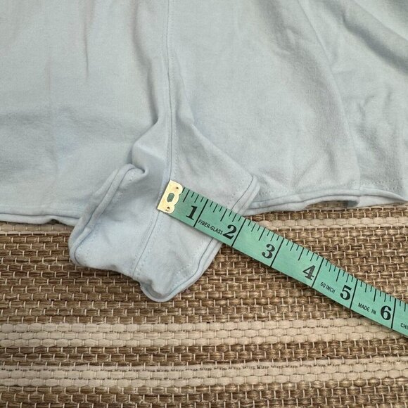 Free People Hot Shot Women's Tee Romper Relaxed Fit Short Sleeve Light Blue Sz S - Picture 11 of 11